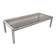 Vintage rectangular coffee table in smoked glass and chrome metal from the 1960s.