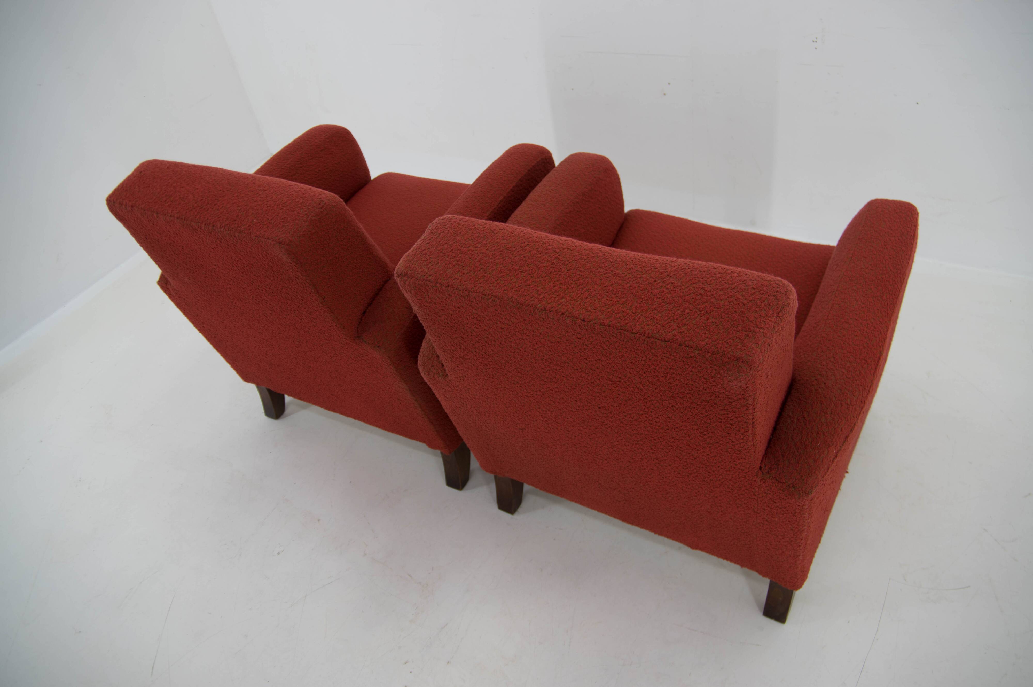 Set of Two Art Deco Armchairs by Halabala for UP Zavody, 1930s