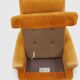 Fauteuil lounge velours côtelé "Gamba S.A. Paris" – Teinte Pêche / Abricot