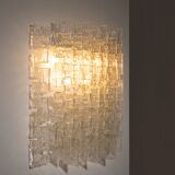 Carlo Nason, sculptural lace glass wall lamp, 1970s