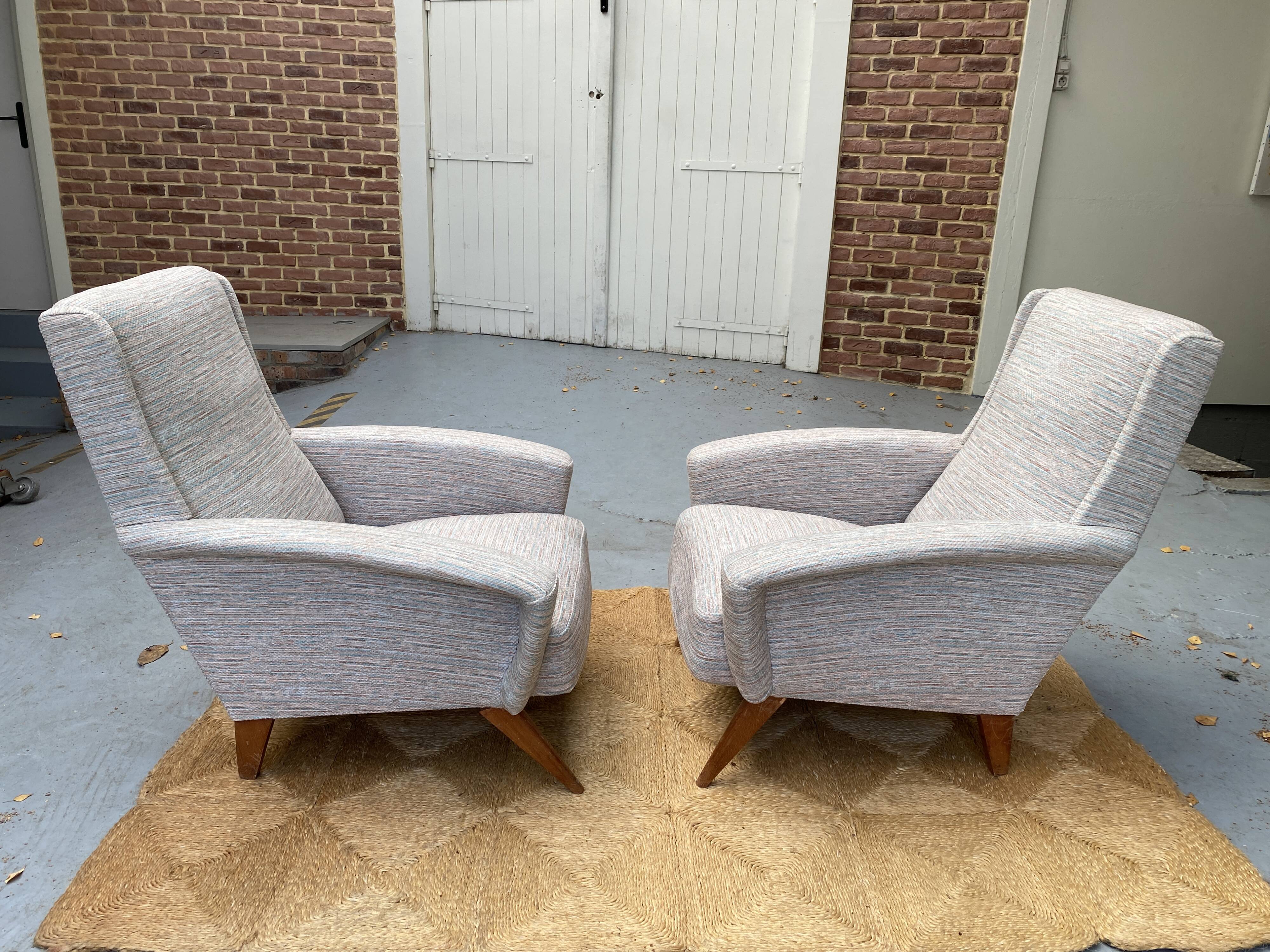Paire de fauteuils vintage