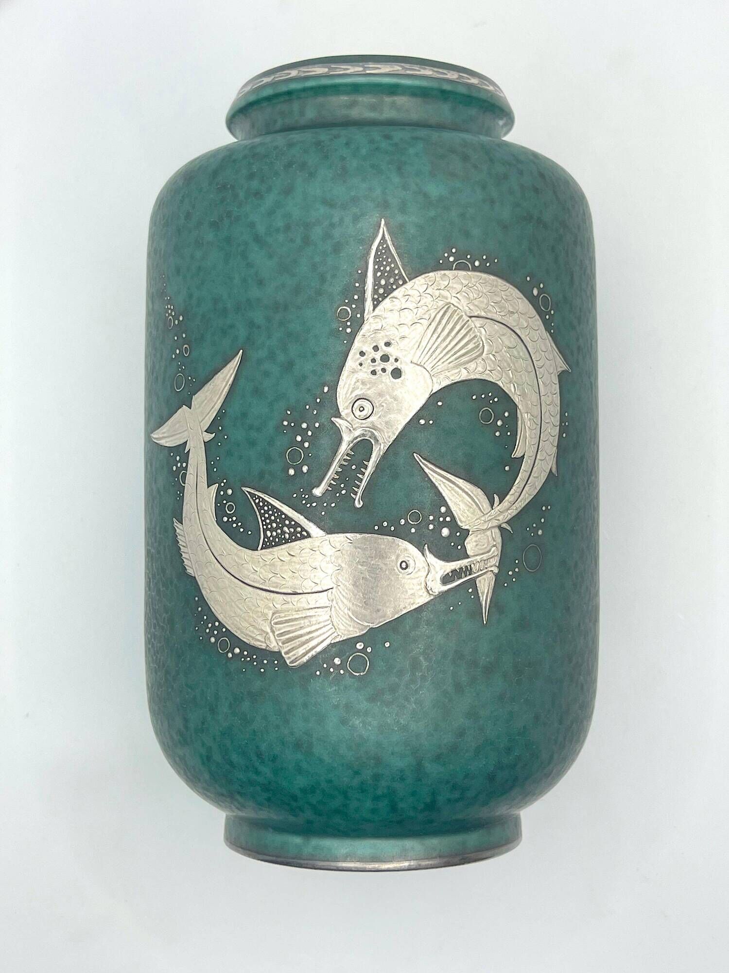 Vase wilhelm kate 'argenta' gustavsberg 1950
