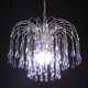 The Purple Crown, LArge Size Murano Chandelier Purple and Crystal Drops, 19
