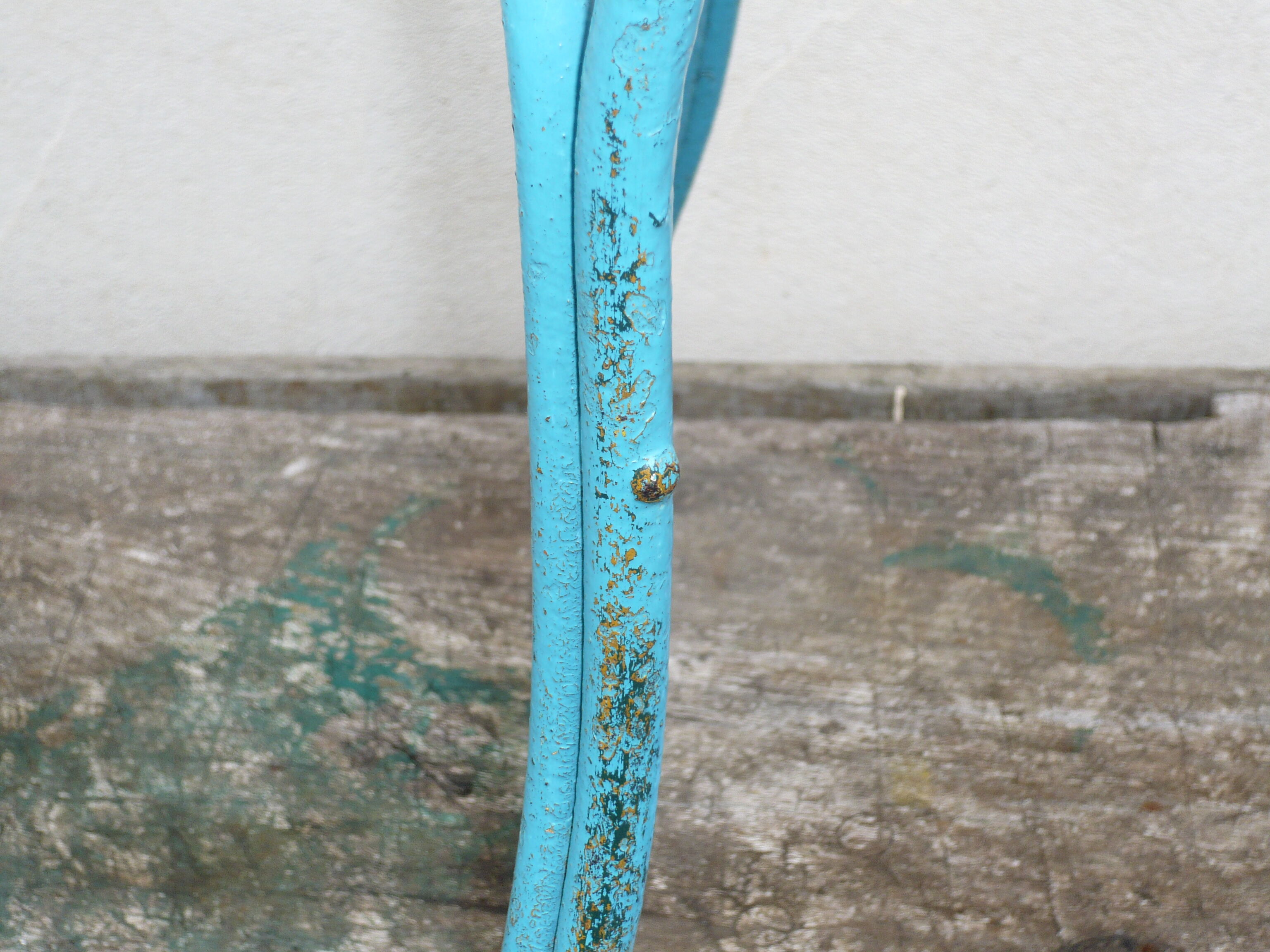 Wrought iron garden stool