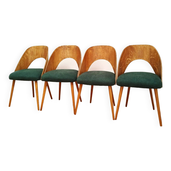 Chaises de Proj. A. Suman, Tatr Nabytok pour Tatra, Tchécoslovaquie, années 1960, Set de 4