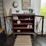 Meuble bibliothèque vitrée style anglais