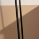 Adjustable modernist floor lamp black lacquered metal Italian 80s