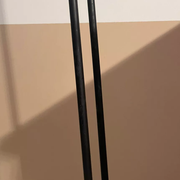 Adjustable modernist floor lamp black lacquered metal Italian 80s
