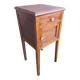 Old bedside table wooden nightstand drawer + case vintage