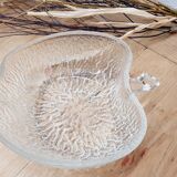 Salad bowl moulded glass apple