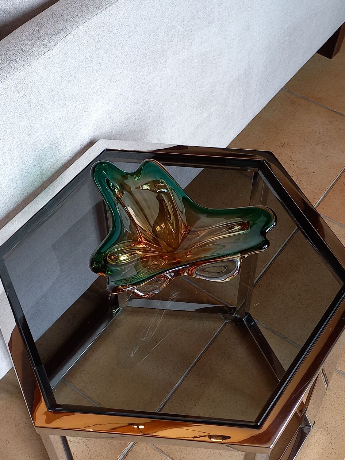 Centerpiece cutter, glass design Murano Sommerso