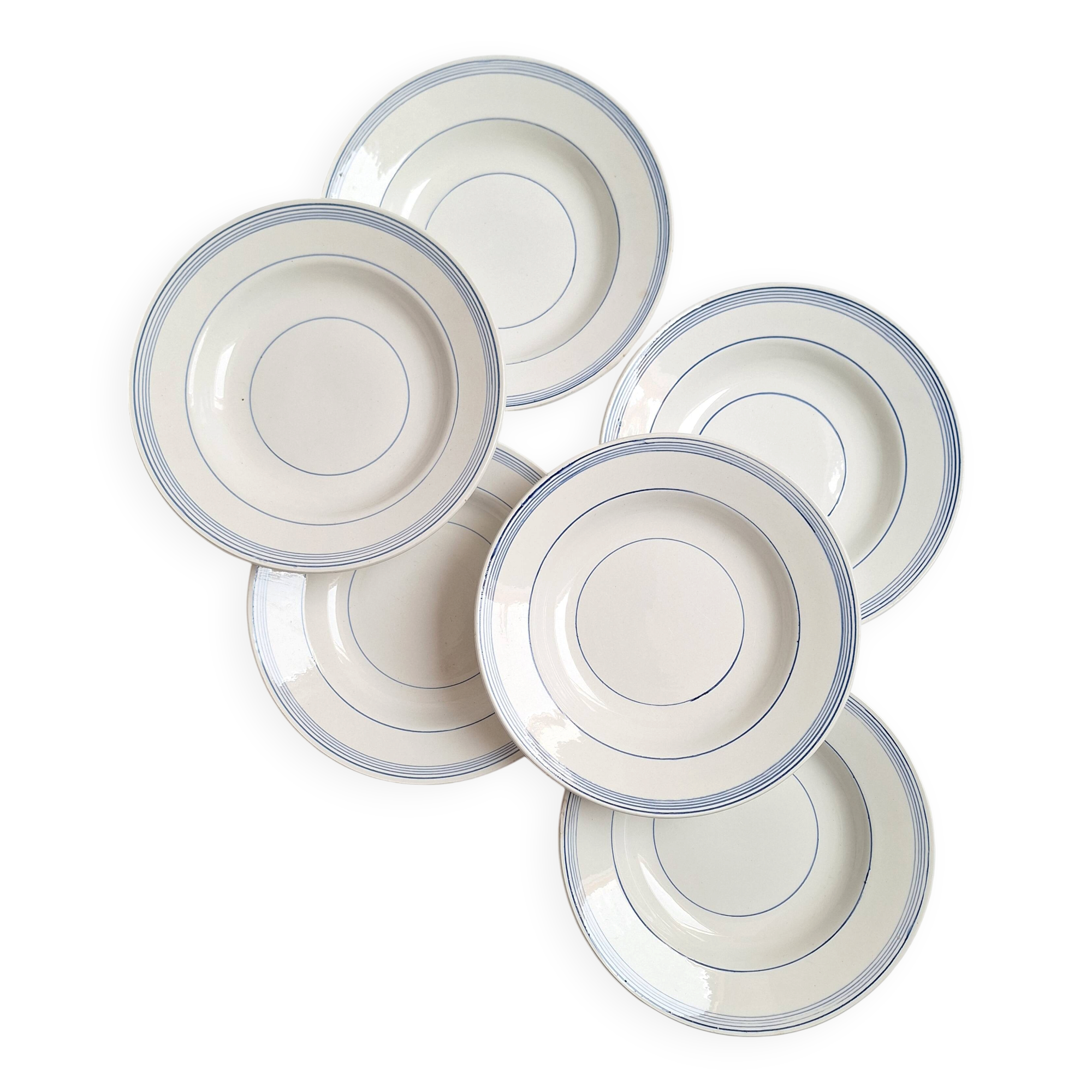 Deep plates / Salad plates St Amand blue