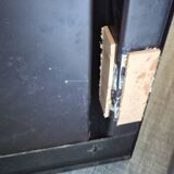 Prisunic brown plastic wall shelf