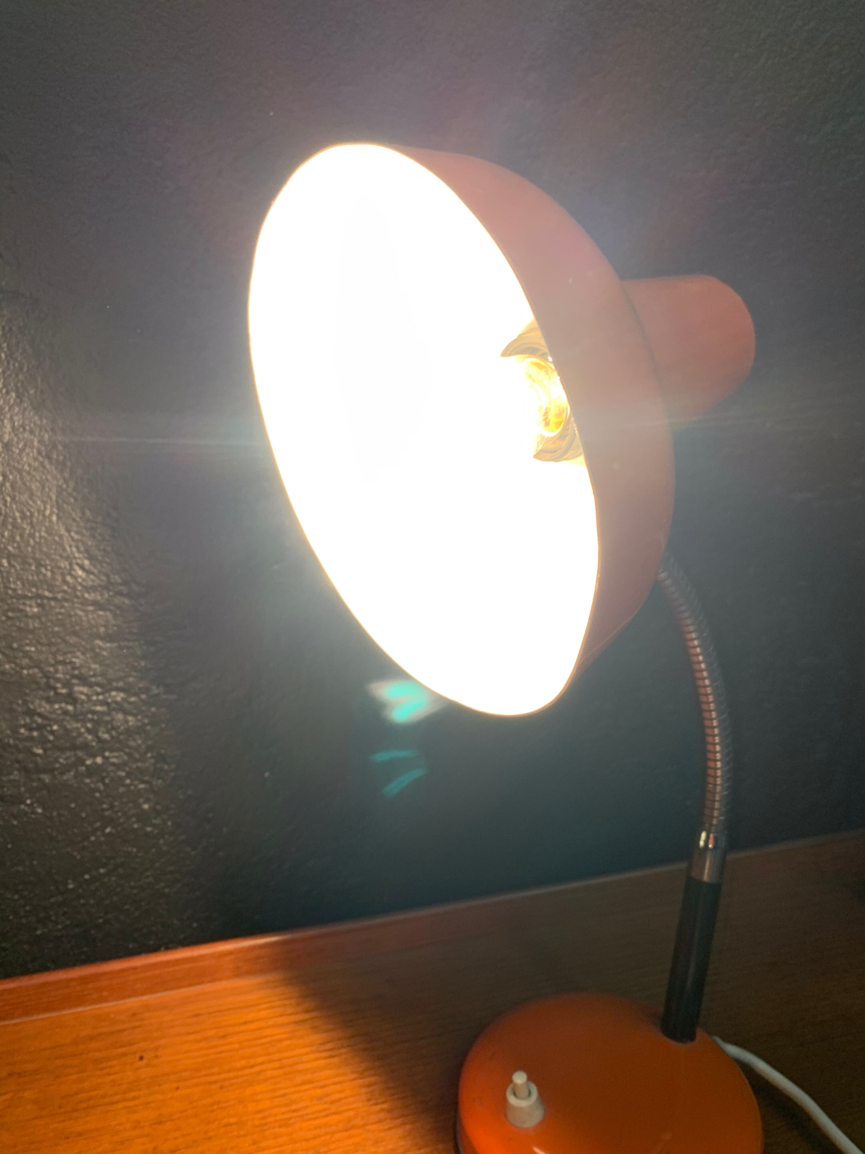 Vintage orange desk lamp