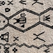 Modern Berber Beni Ouarain wool rug