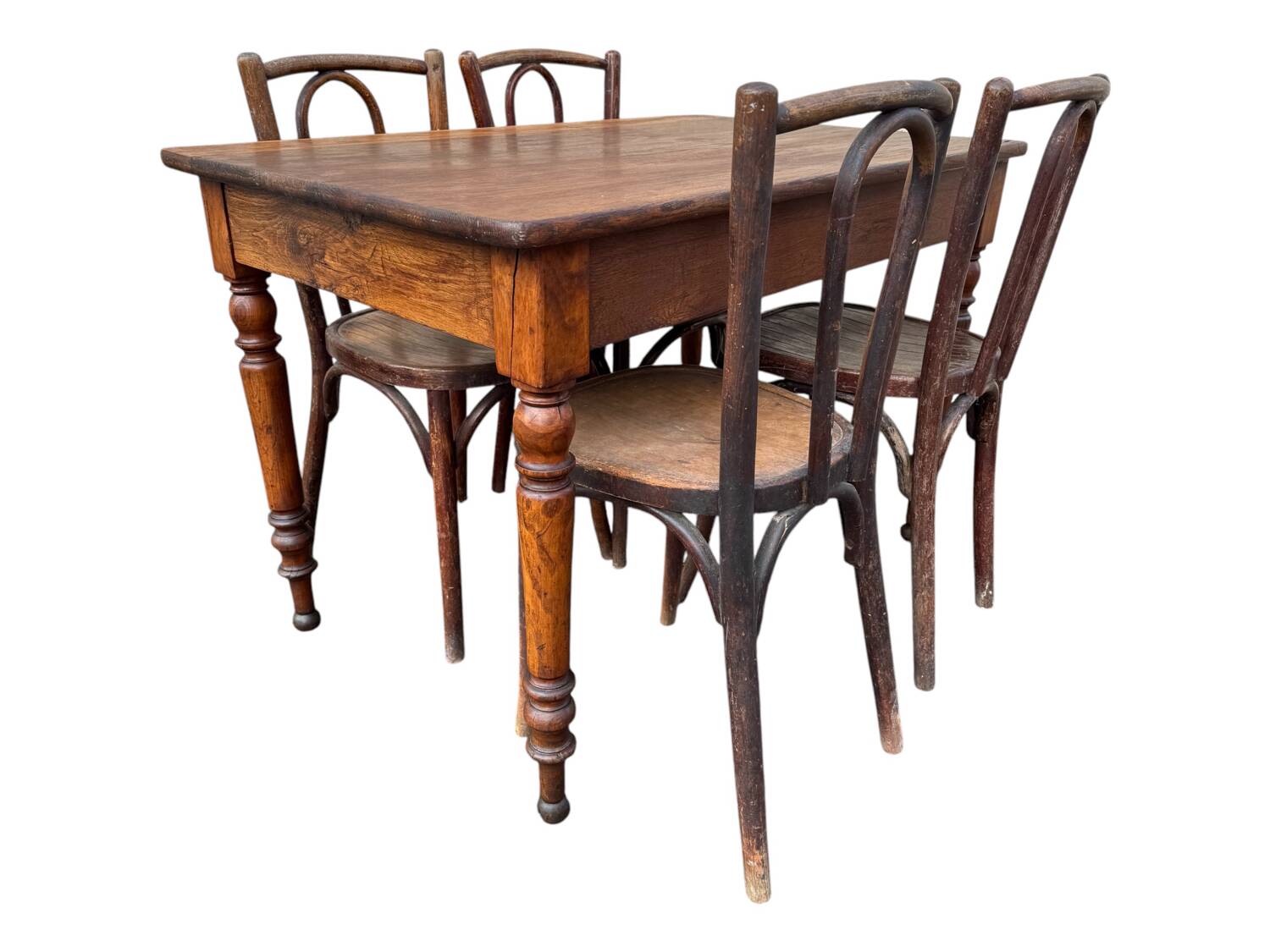 19th century oak bistro table