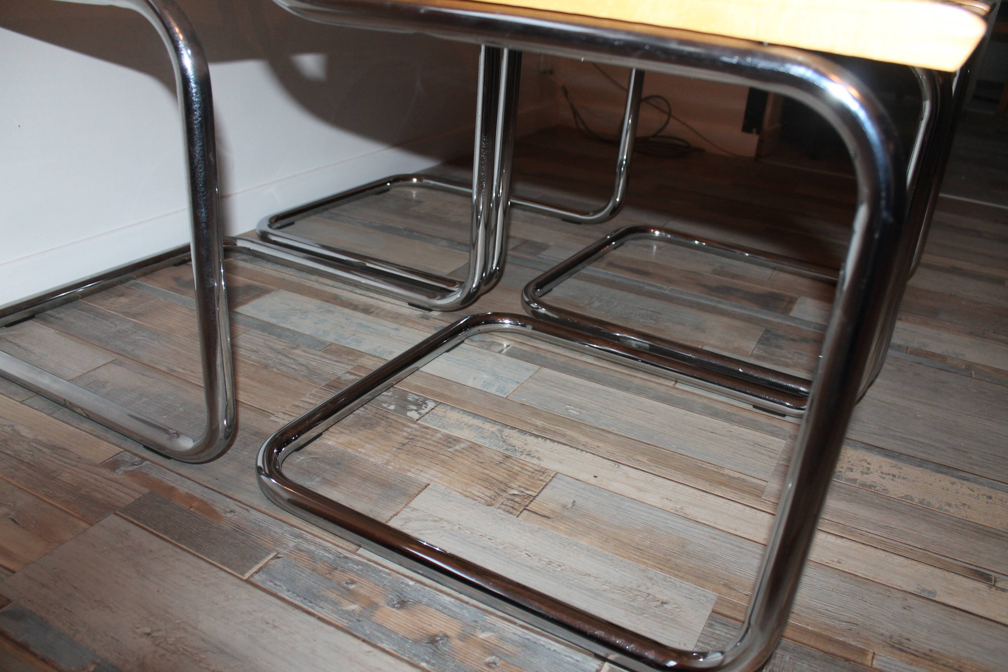 Lot de 4 chaises Cesca B32 par Marcel Breuer