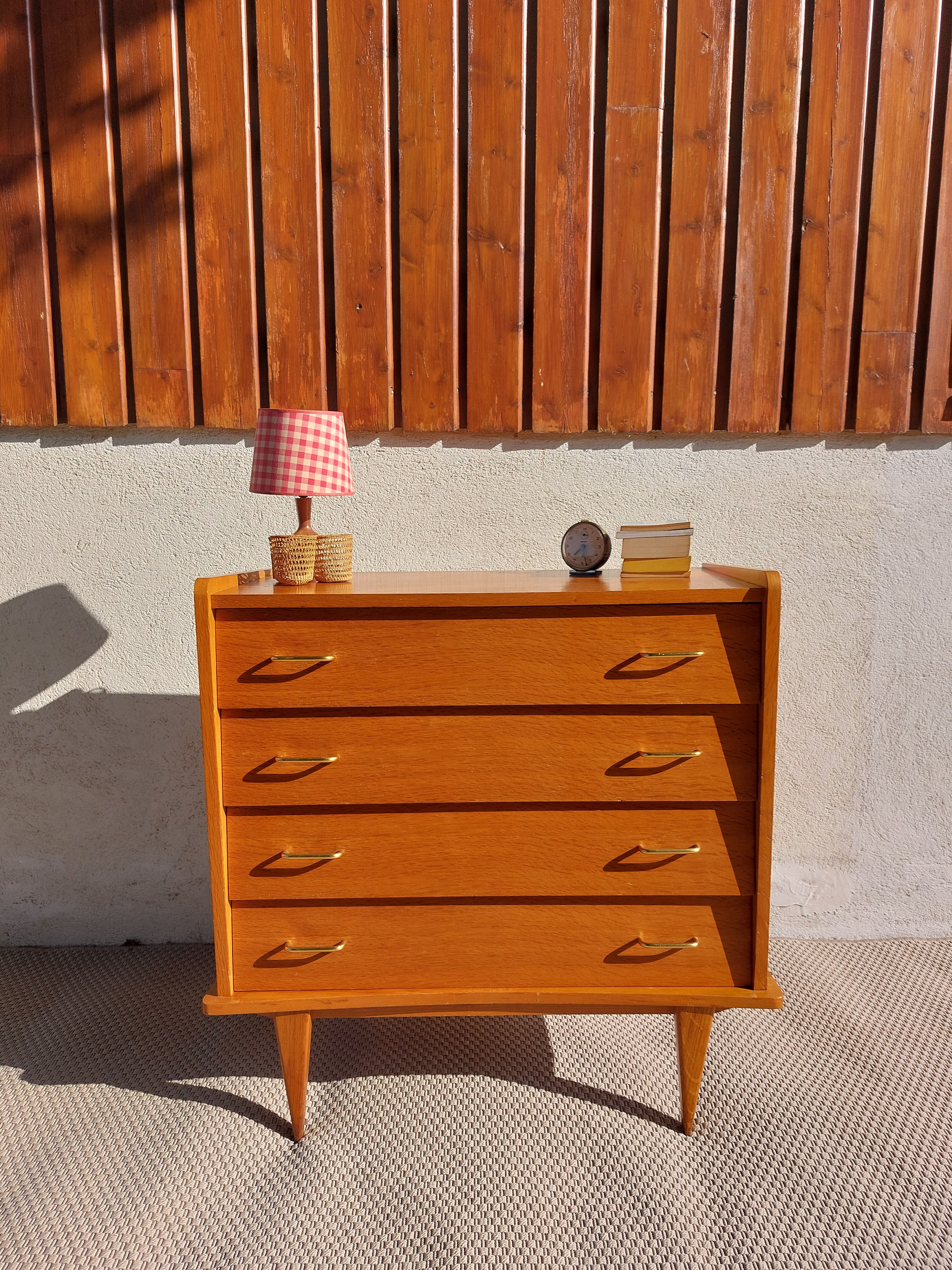 vintage commode with tapered legs