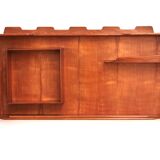 Italian Handmade Walnut wall cabinet from the 1960s.