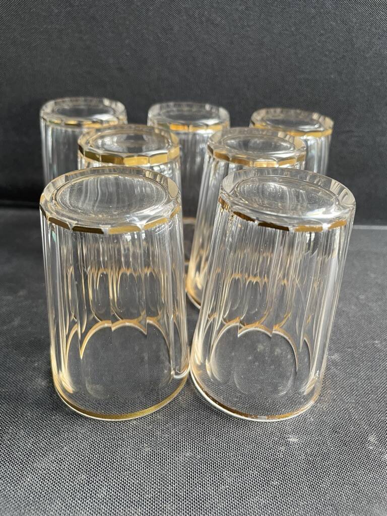 7 Baccarat Chicago service goblets size 6410 gold