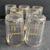 7 Baccarat Chicago service goblets size 6410 gold