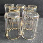 7 gobelets Baccarat service Chicago taille 6410 dorés