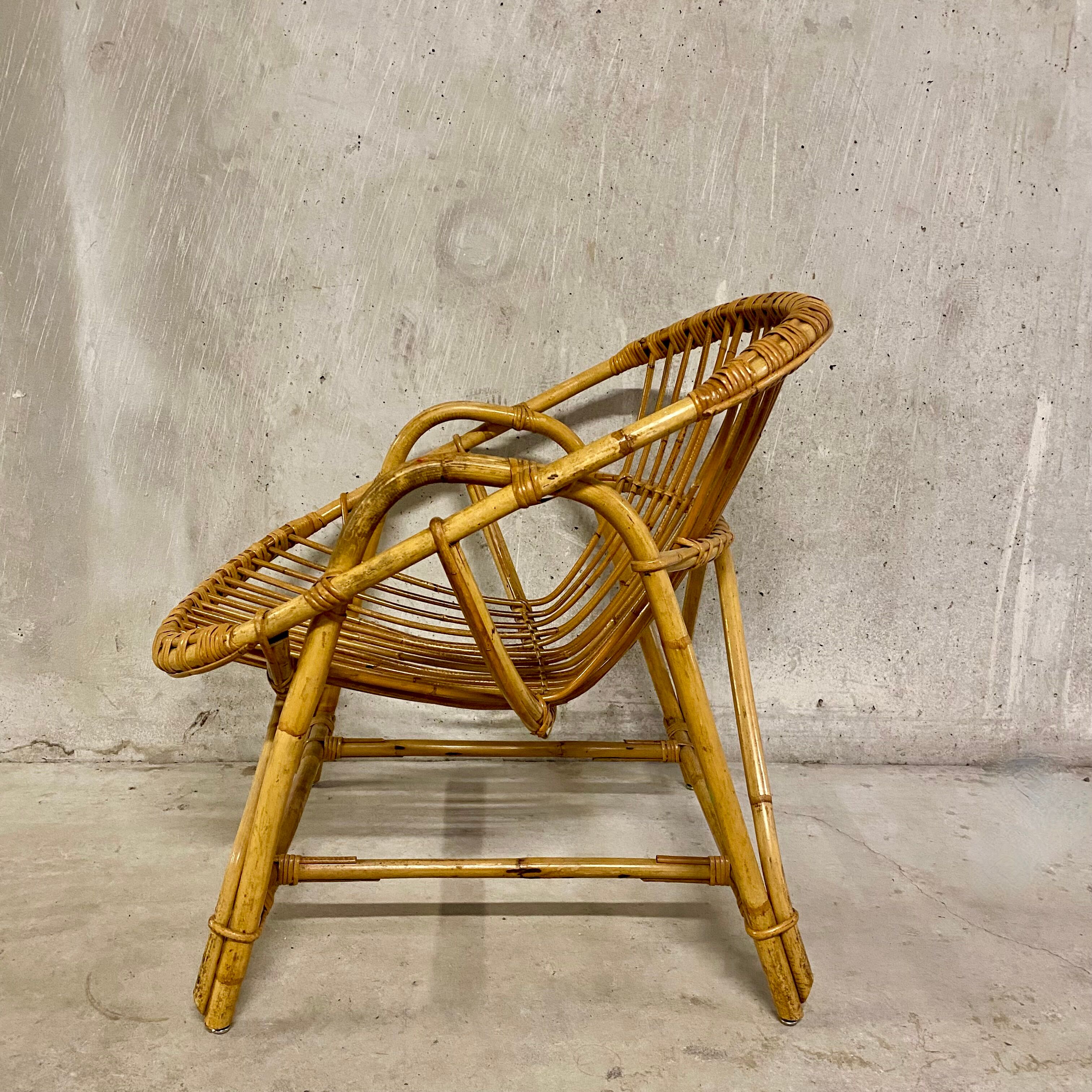 Rattan armchair
