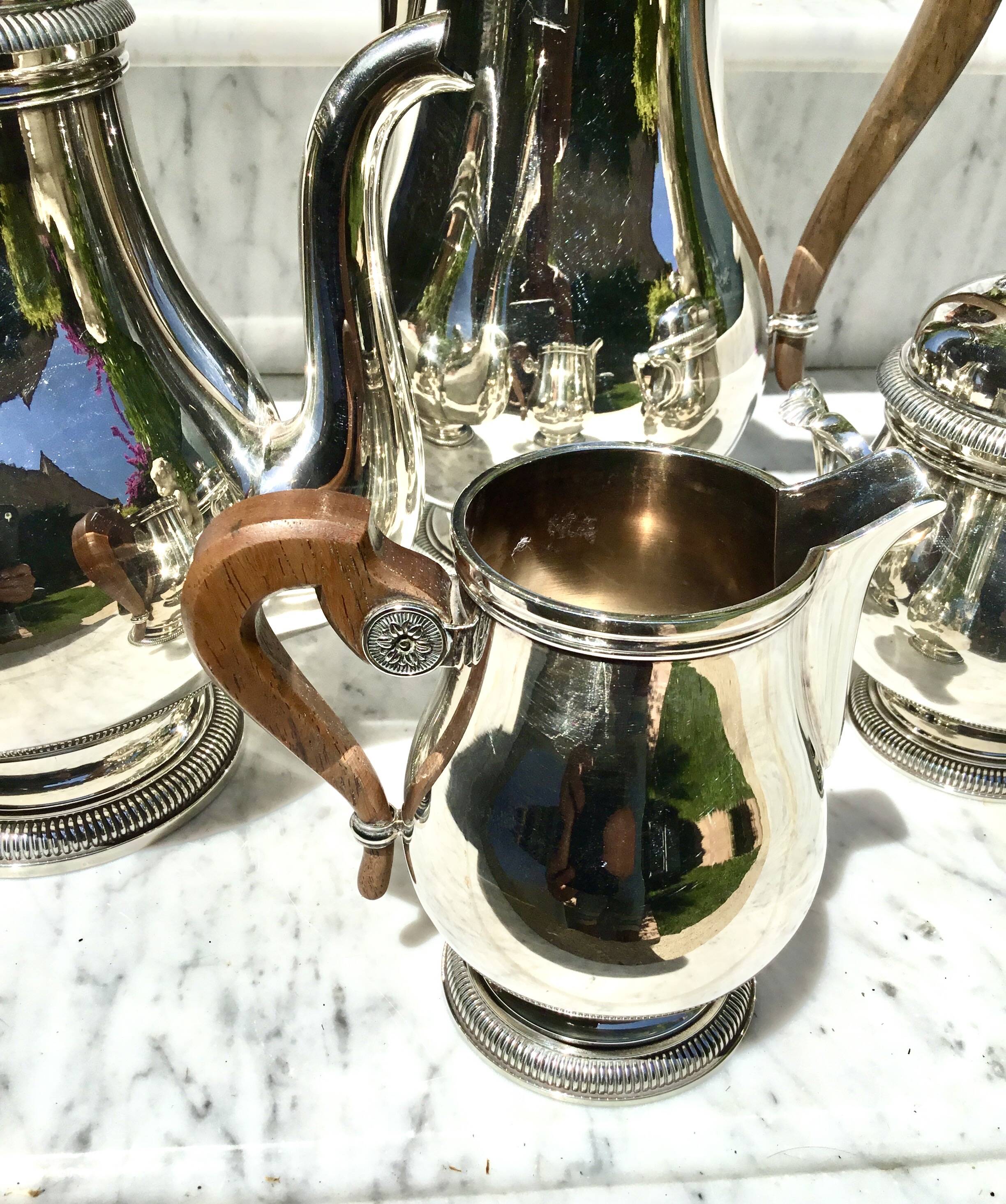 Christofle House. Silver-plated tea and coffee service.