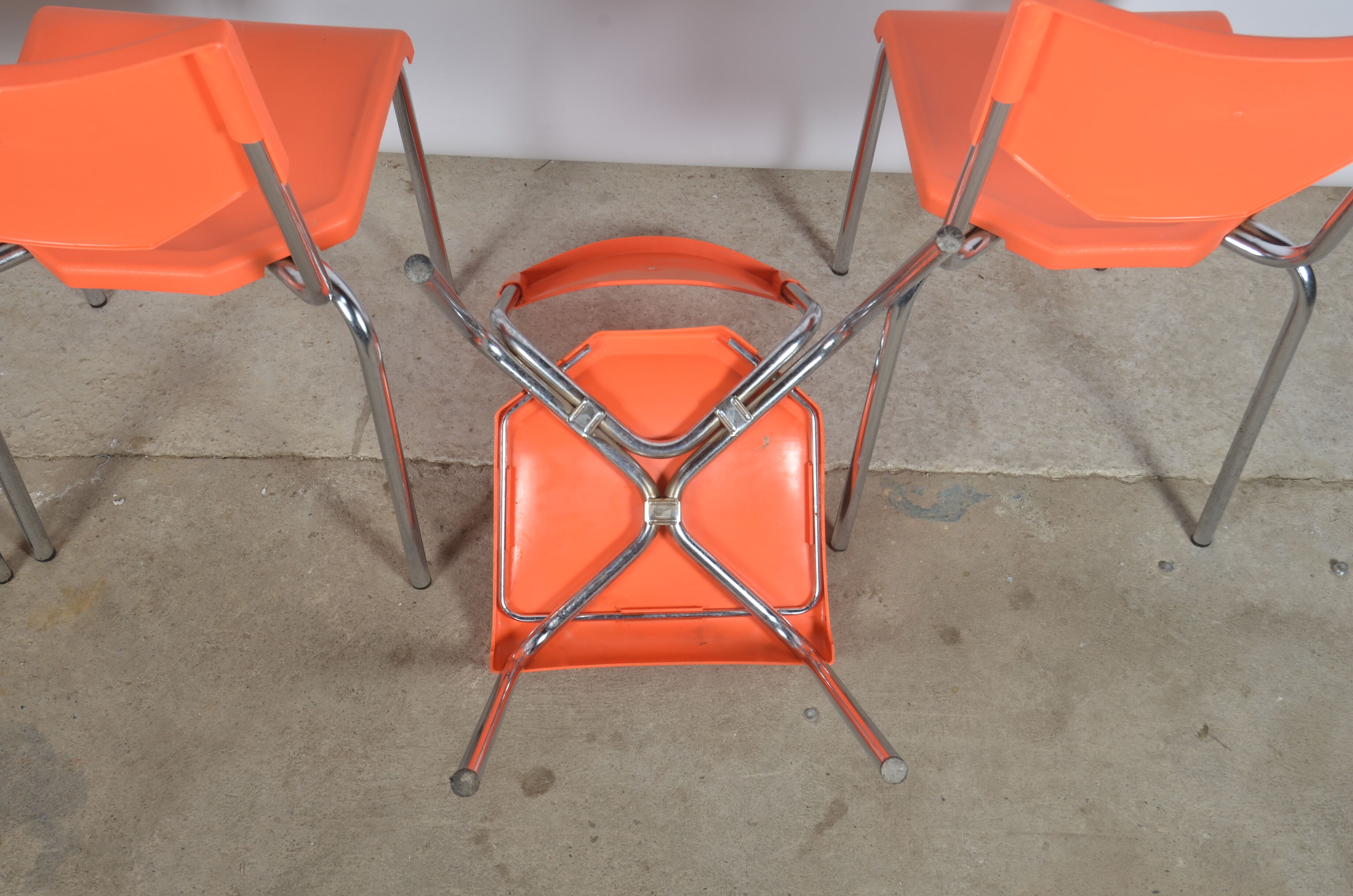 Vintage orange chairs