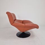 Artifort F518 Lounge Chair by Geoffrey Harcourt in Leather, 1970's
