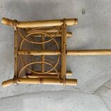 Rattan and bamboo bottle holder