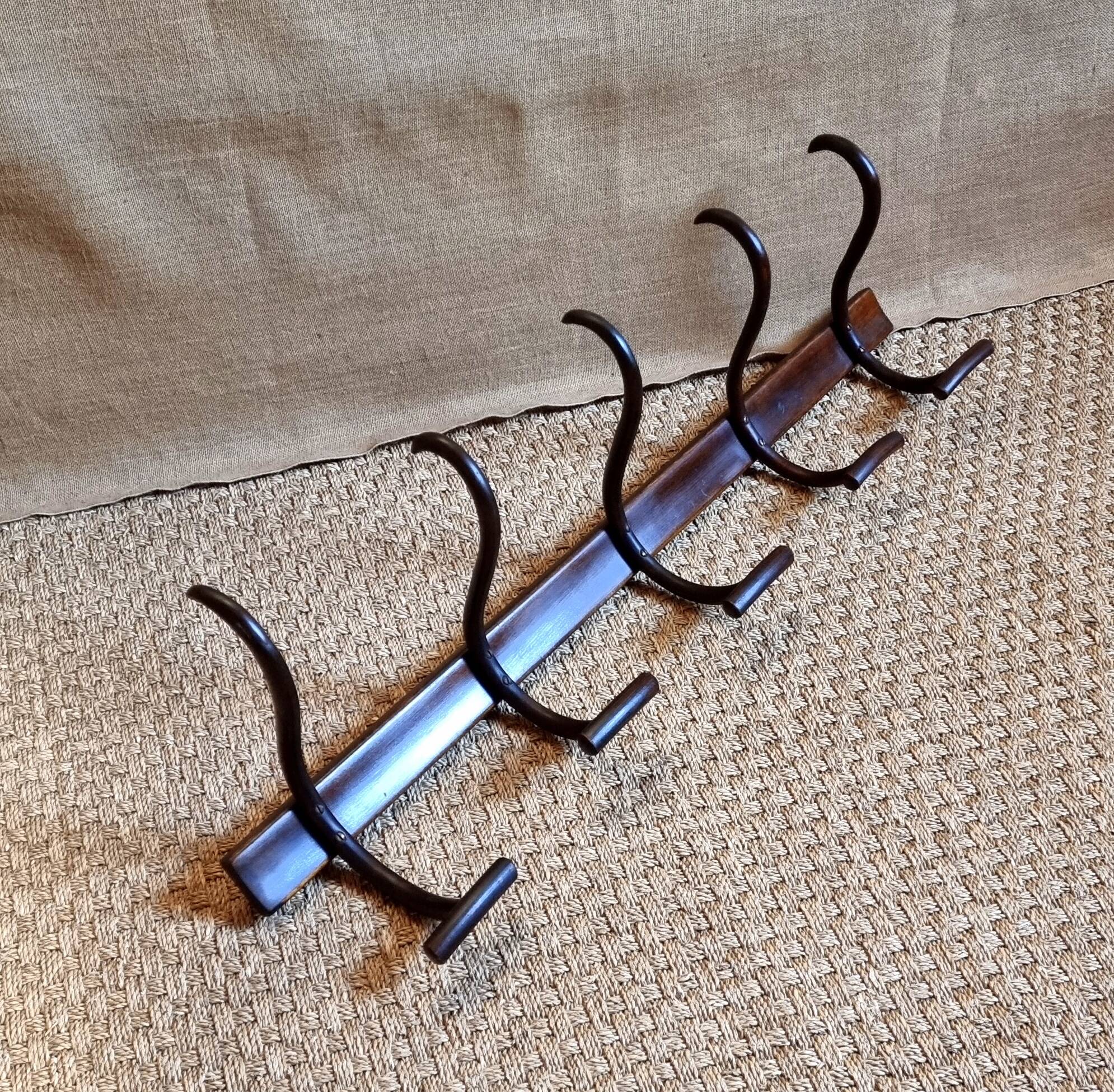 Fischel 5-hook bistro wall coat rack from the 20s