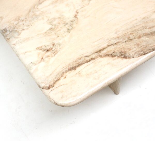 Table basse / table d'appoint carrée vintage en marbre italien des années 1970