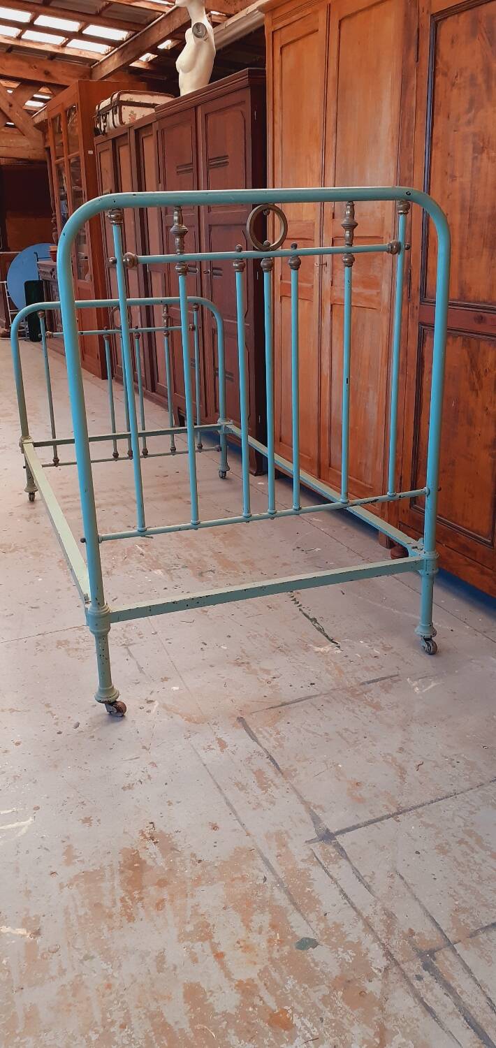 Antique iron bed.