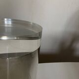 Silver metal and plexiglass ice bucket 1970 Space Age