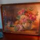 Nature painting with bouquet of flowers