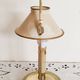 Gilded bronze hot water bottle lamp, Empire style, beige metal lampshade