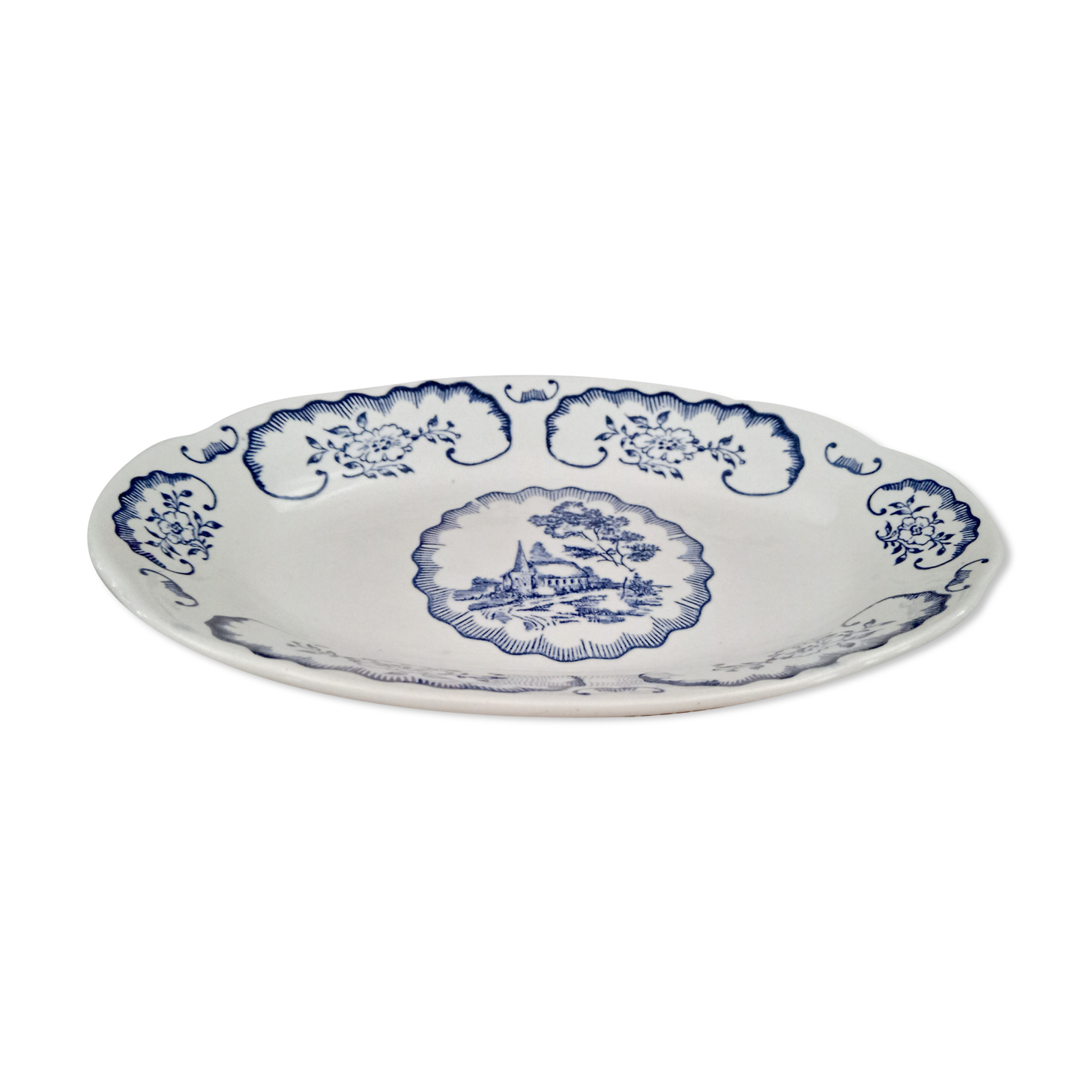 Ravier Digoin Sarreguemines modèle Bernadette. En parfait état, aucun fêle ni égrenure. 21,5cm x 14,