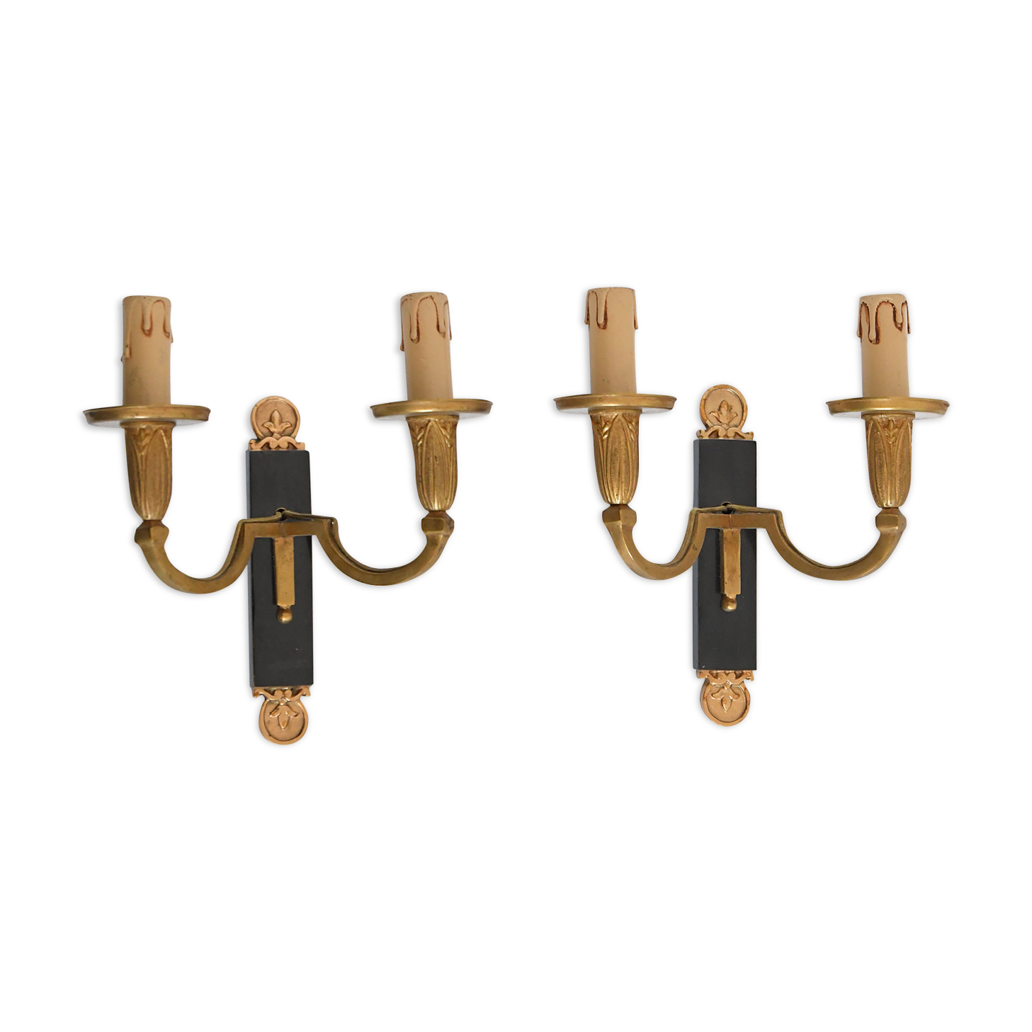 Paire d’appliques en bronze style Empire