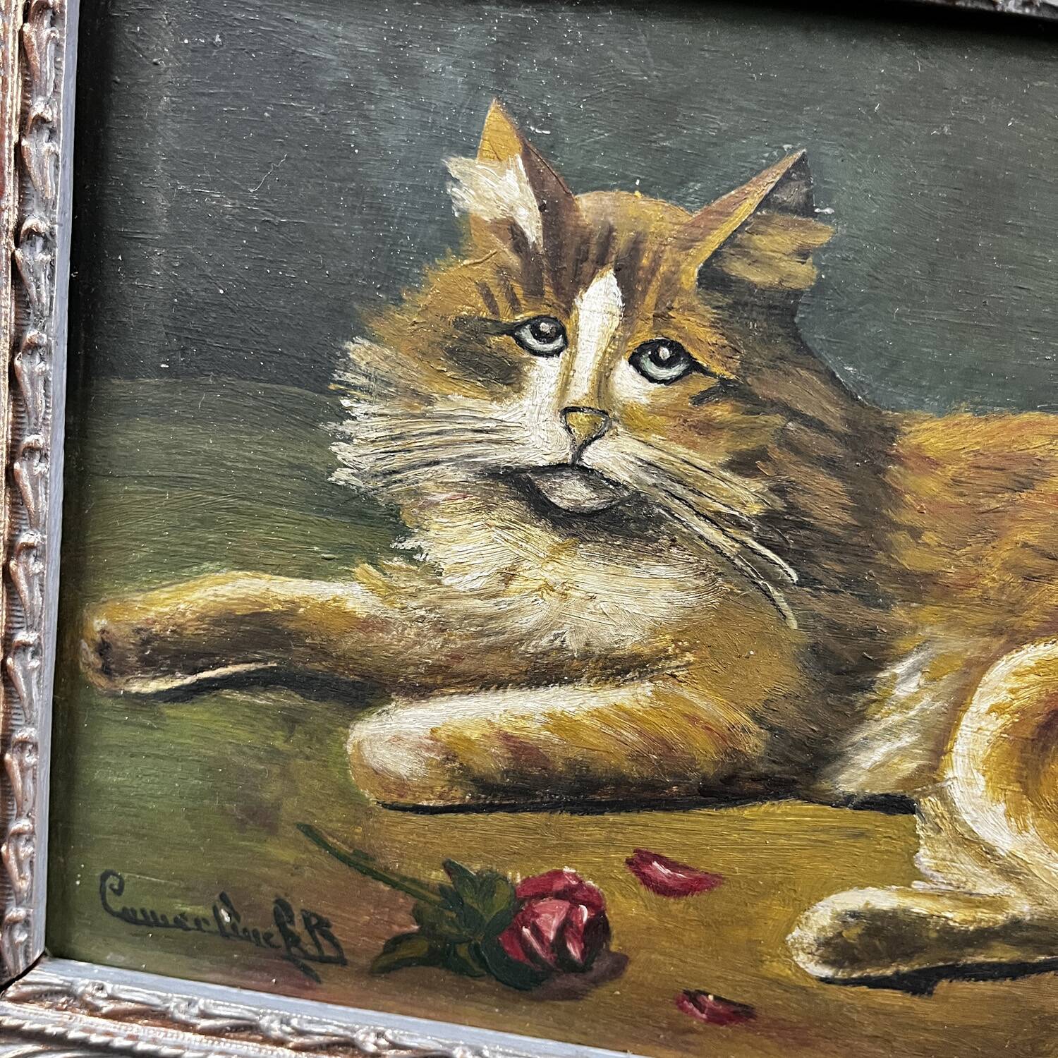 Painting from 1900 "The Cat with the Rose"
