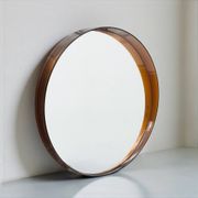 Miroir mural Space Age ambre français années 70