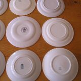 Set of 12 different flat plates