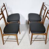 Teak Dining Chairs, Design by Georg Leowald for Wilkhahn, Set of 4, 1960s