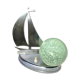 Table lamp sailboat ball clichy