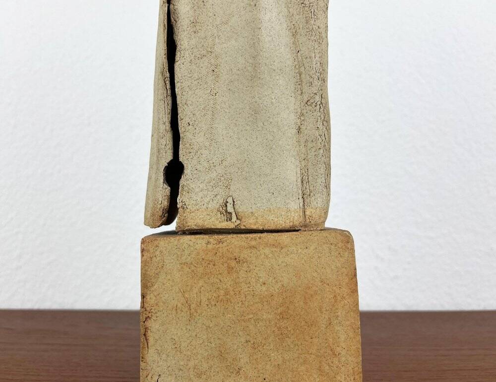 Klaus Lehmann, German postmodern brutalist sculpture of studio pottery column no. 247 78, 1978, ceramic