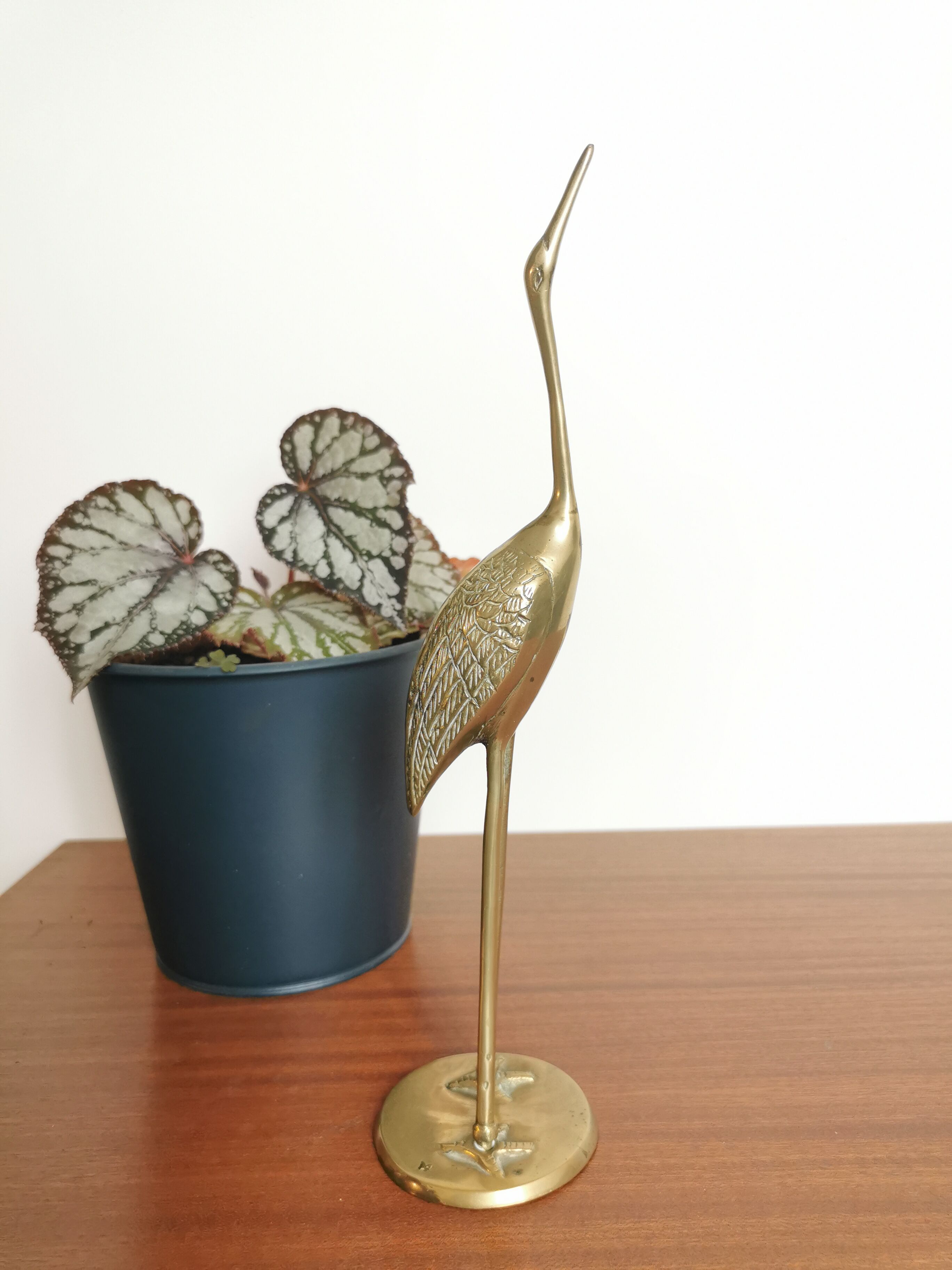 Héron en laiton 30cm