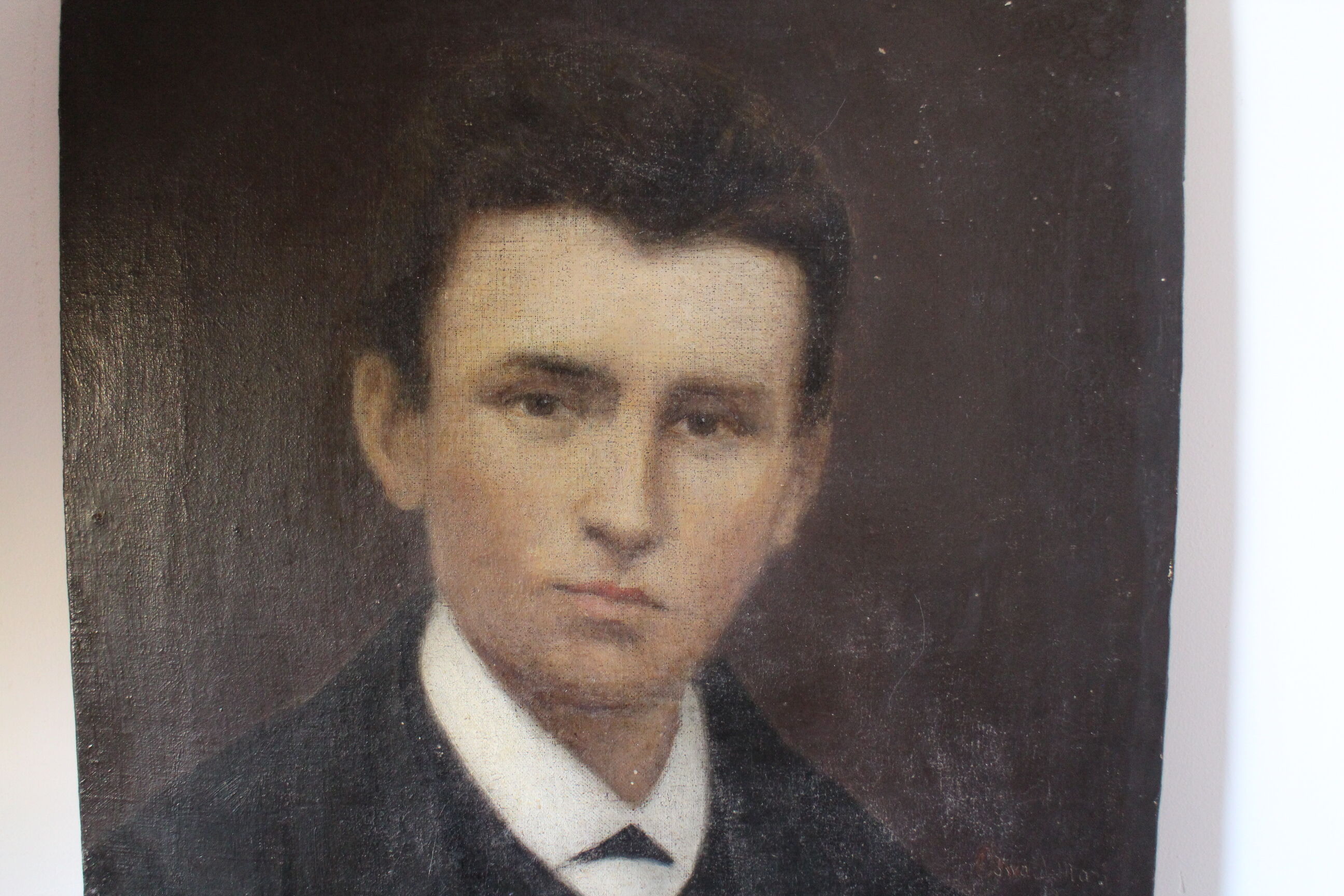 Oil portrait of a young man