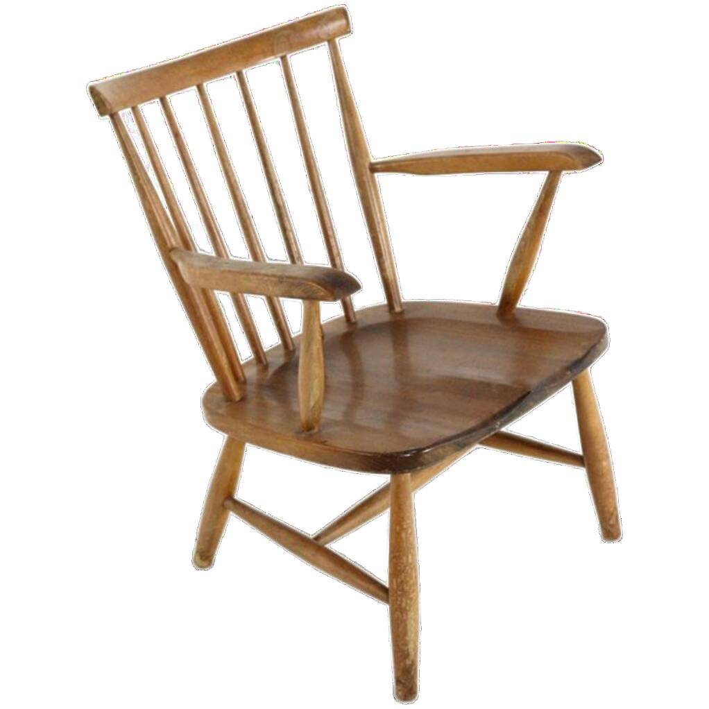 Vintage Dutch design spindle chair