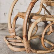 Rattan and cane rocking chair