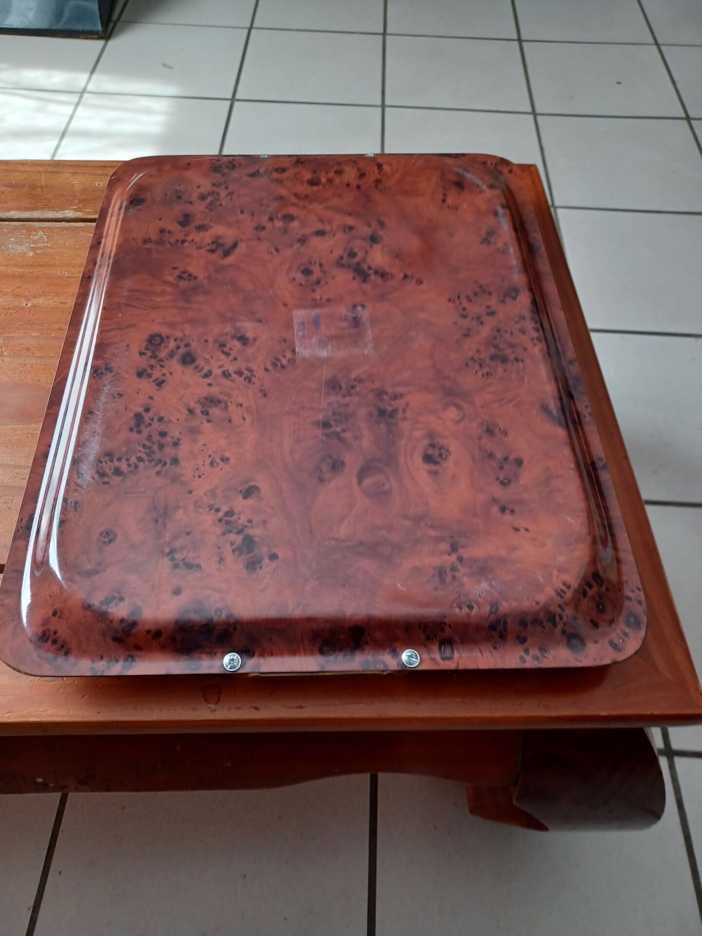 Plateau de service avec anses vintage